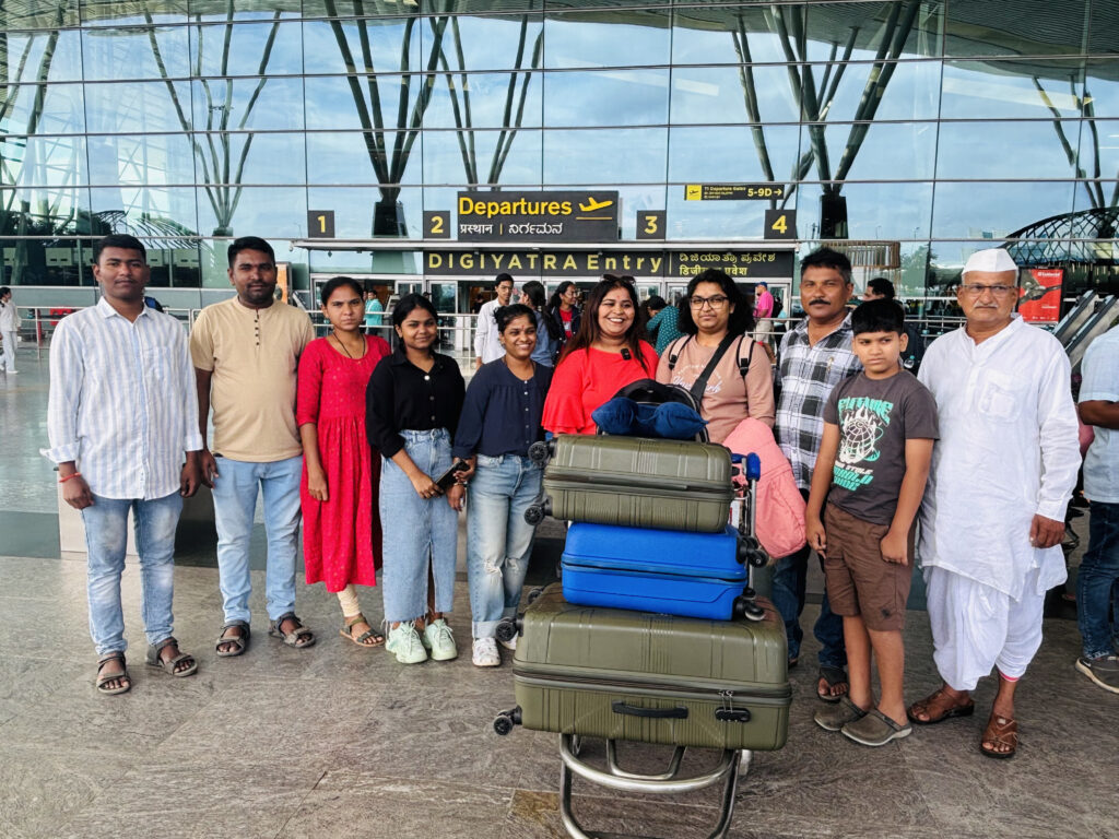 Parents sending students for MBBS abroad from Bangalore airport